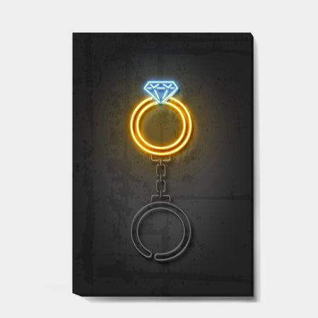 Diamond ring - Modern & Contemporary Premium Canvas Wall Art