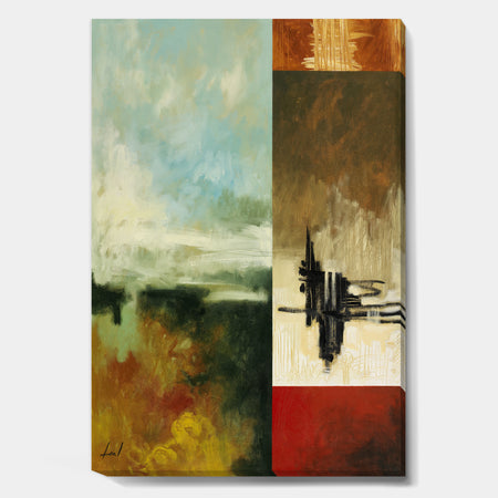 4 Squares in Earth Tones - Cottage Canvas Artwork