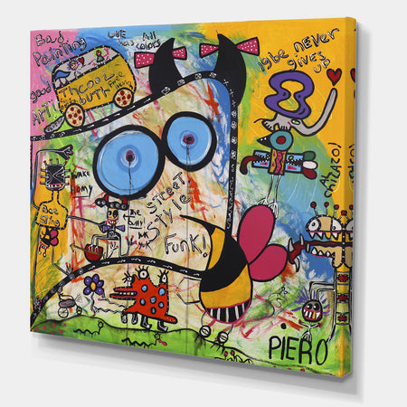 Expressionist Grafitti Composition II - Modern & Contemporary Canvas Artwork