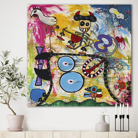 Chicken Dog - Modern & Contemporary Canvas Wall Art