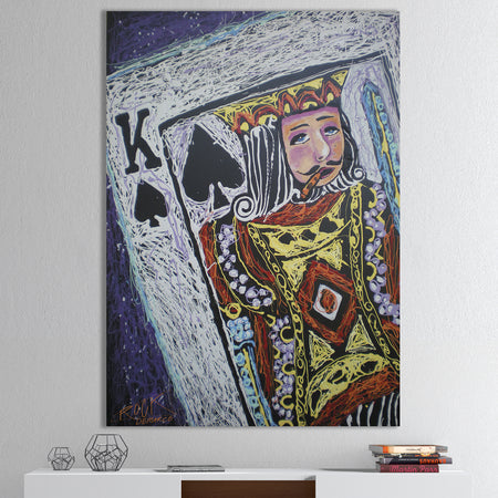 King Spades 001 - Modern & Contemporary Premium Canvas Wall Art