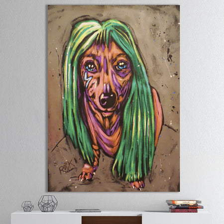 Lady Bark Bark - Modern & Contemporary Premium Canvas Wall Art