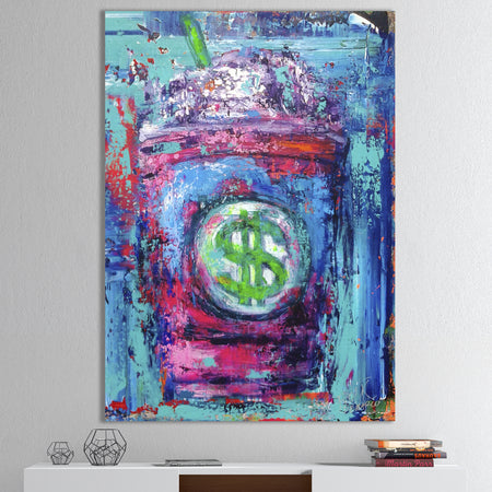 Coffee Buzz - Modern & Contemporary Canvas Art Print