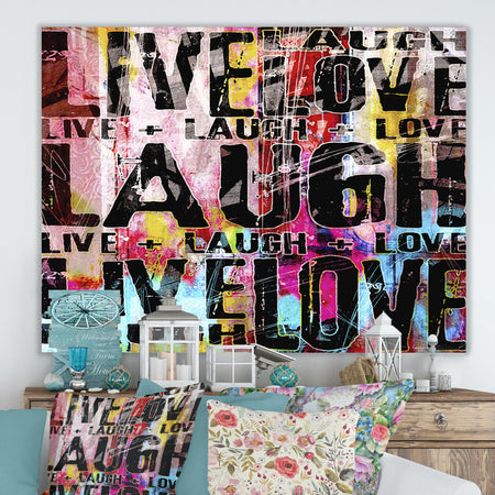 Live Love Laugh Landscape - Cottage Gallery-wrapped Canvas