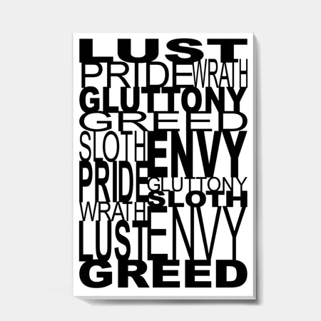 All Sins Combined - Cottage Canvas Wall Art