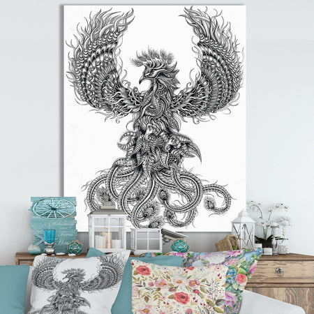 Handdrawn Elephant - Farmhouse Canvas Artwork