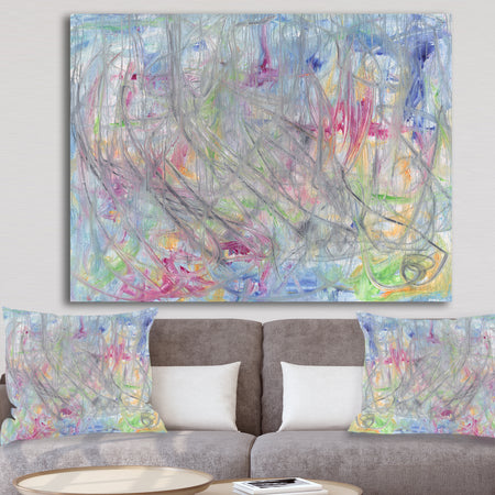 Pink And Blue Fantasia - Modern & Contemporary Gallery-wrapped Canvas