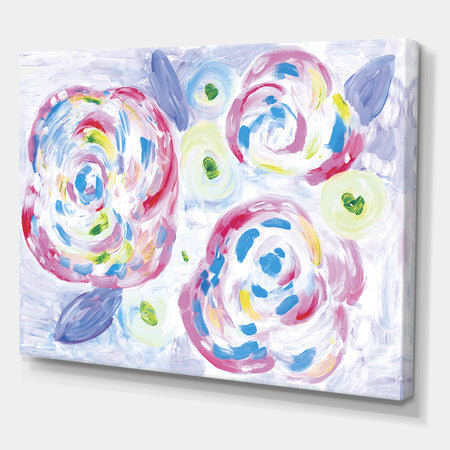 Rainbow Roses - Cottage Premium Canvas Wall Art