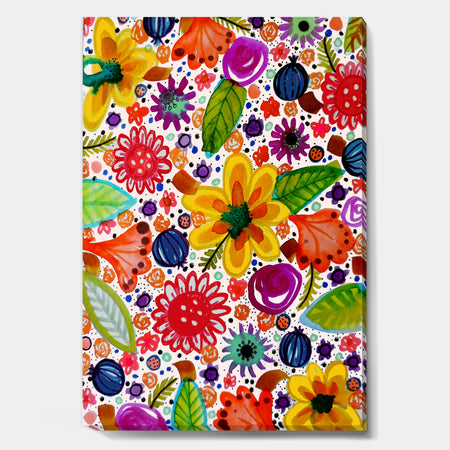 Colorful Spring Flowers - Cottage Gallery-wrapped Canvas