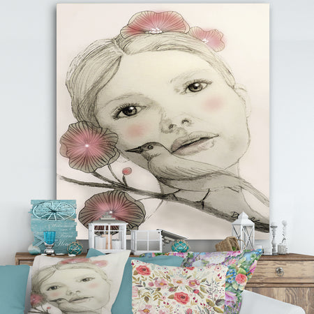 Melodie In Blush - Cottage Premium Canvas Wall Art