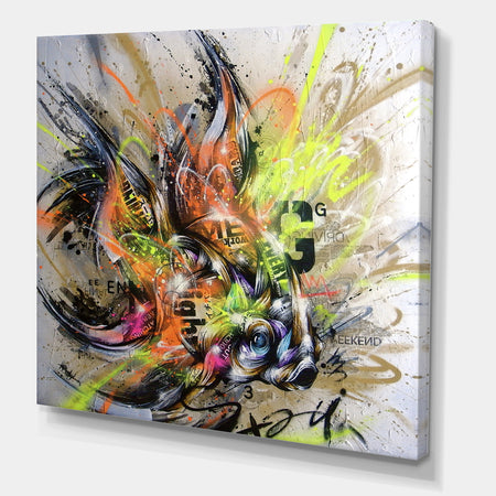 Street Art Graffiti Fish - Modern & Contemporary Premium Canvas Wall Art