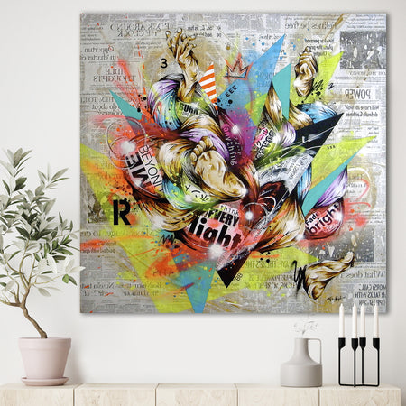 Street Art Graffiti Bliss - Modern & Contemporary Canvas Wall Art