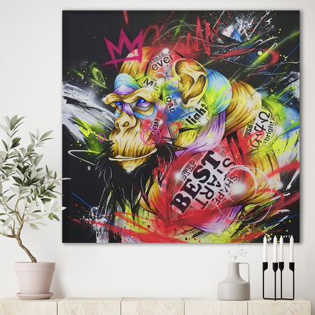 Street Art Graffiti Samurai - Modern & Contemporary Canvas Wall Art