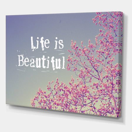 Life Is Beautiful - Cottage Premium Canvas Wall Art