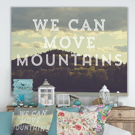 Move Mountains - Cottage Canvas Wall Art