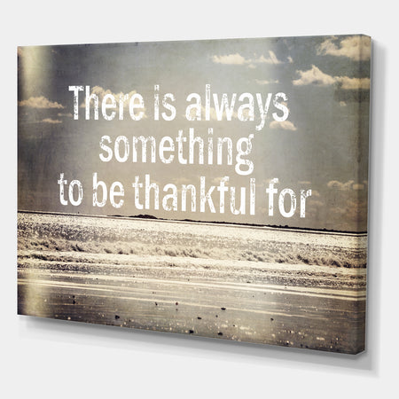 There Is Always Something To Be Thankful For - Cottage Canvas Wall Art
