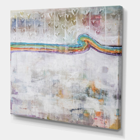 Rainbow Waves Of Love - Modern & Contemporary Canvas Wall Art