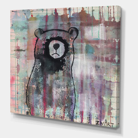 Bear Meditates - Cottage Canvas Wall Art