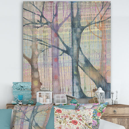 Colorfol Tress - Cottage Canvas Art Print