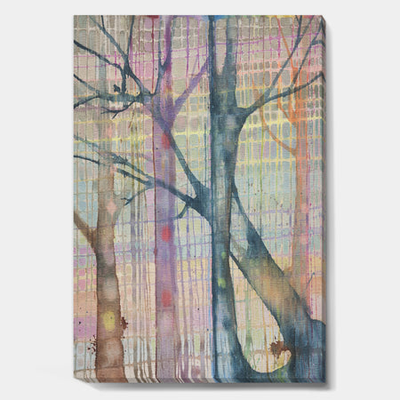 Colorfol Tress - Cottage Canvas Art Print