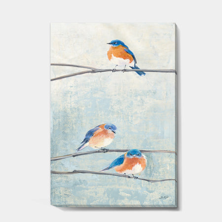 Bird Hanging on Tree II - Modern Farmhouse Premium Canvas Wall Art