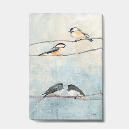 Bird Hanging on Tree I - Modern Farmhouse Gallery-wrapped Canvas