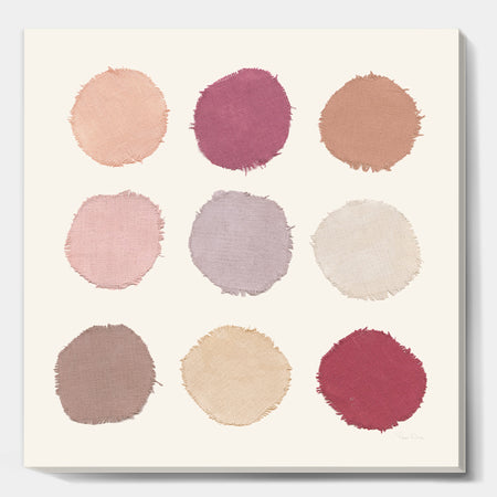 Unique Beige Circle Designs - Modern Transitional Gallery-wrapped Canvas