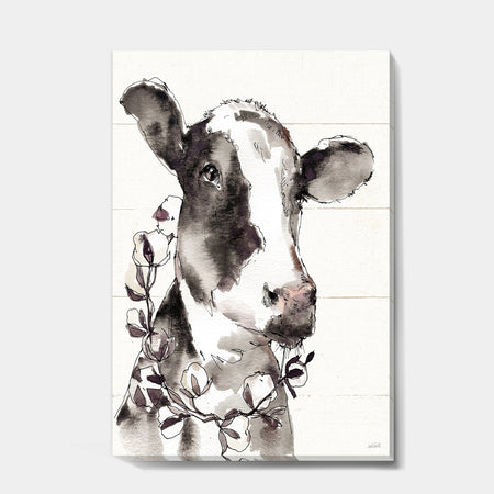 Cow Portrait Country Life - Wildlife Canvas Art