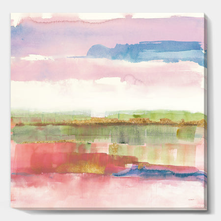 Influence of Line and Color Gold Bright - Shabby Chic Premium Canvas Wall Art