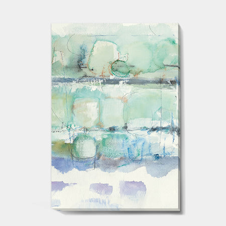 Blue Abstract Panel I - Geometric Canvas Art