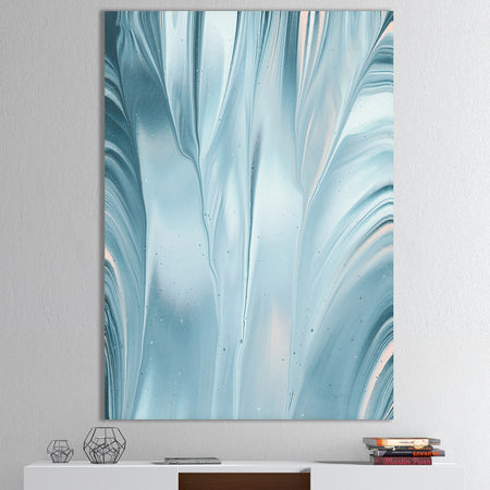 Blue Modern Water III - Modern Transitional Gallery-wrapped Canvas