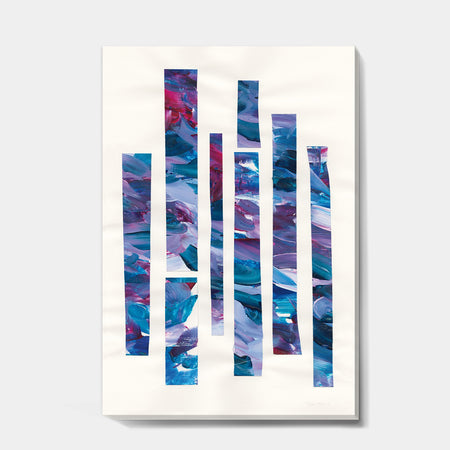 Ribbons of Jewels I - Modern Geometric Premium Canvas Wall Art