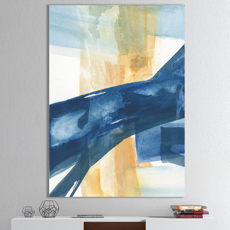 Indigo Panel III - Glam Modern Canvas Art