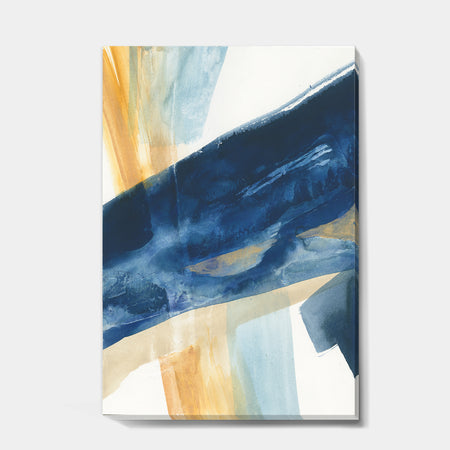 Indigo Panel I - Glam Modern Premium Canvas Wall Art