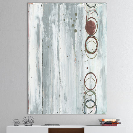 Whitewashed Chinchilla - Modern Geometric Gallery-wrapped Canvas