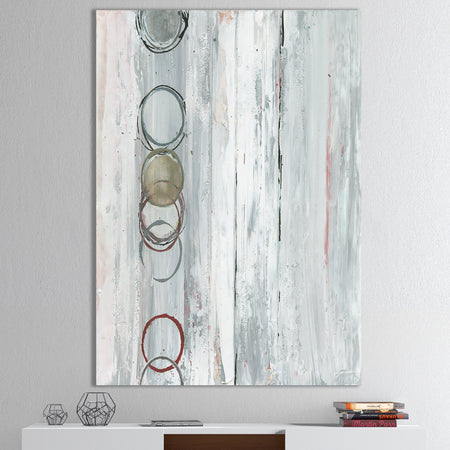 Whitewashed Syrah - Modern Geometric Canvas Artwork