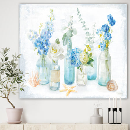 Cottage Florals I - Farmhouse Premium Canvas Wall Art