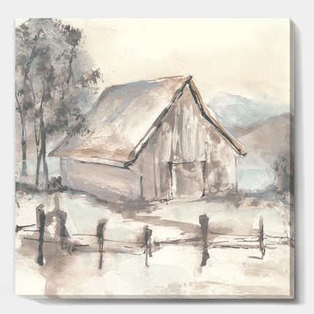 Farmhouse Barn Grey VII - Modern Farmhouse Gallery-wrapped Canvas