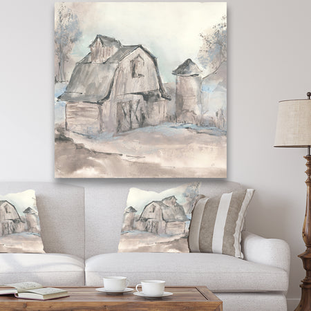 Farmhouse Barn Grey V - Modern Farmhouse Canvas Art