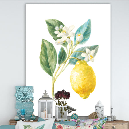Floursack Lemon I - Cabin & Lodge Premium Canvas Wall Art