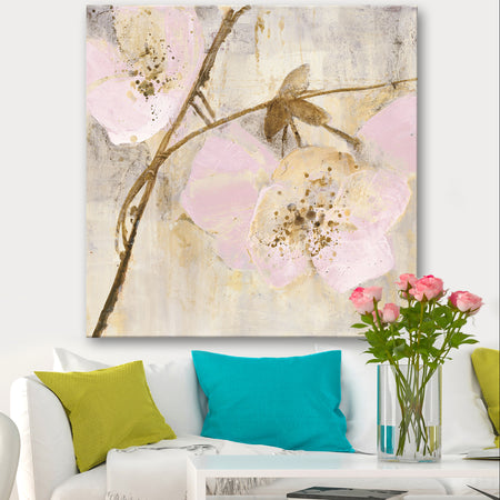 Elegance II Pink - Shabby Chic Canvas Artwork