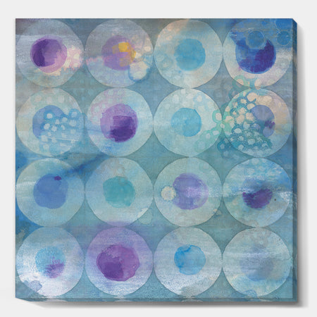 Watercolor Geometrical Circles II - Mid-Century Modern Canvas Art