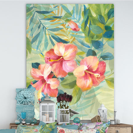 Hibiscus Garden III - Traditional Premium Canvas Wall Art