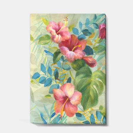 Hibiscus Garden II - Traditional Gallery-wrapped Canvas