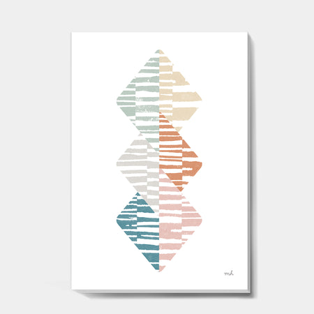 Watercolor Geometric Triangle II - Transitional Premium Canvas Wall Art