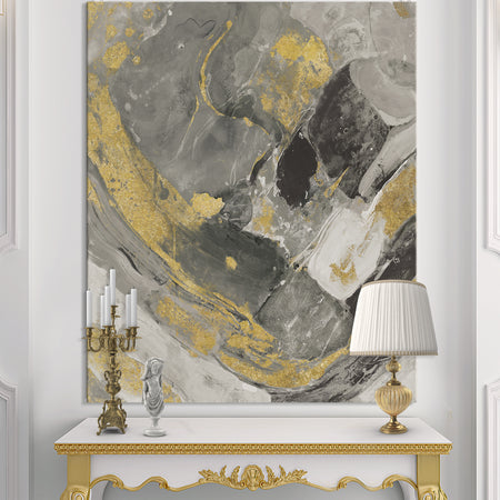 Marble Gold and Black II - Modern & Contemporary Canvas Art