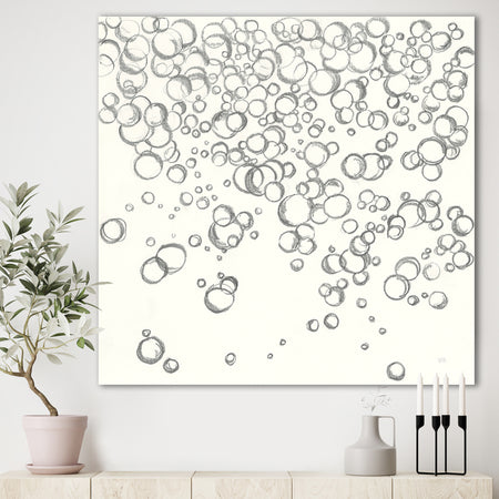 Simple Bubbles I - Mid-Century Modern Gallery-wrapped Canvas