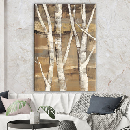 Natural Birch Forest II - Traditional Canvas Art