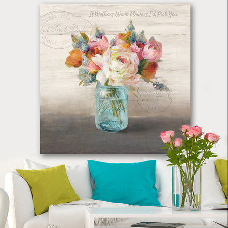 French Cottage Bouquet II Mothers - Cottage Canvas Art