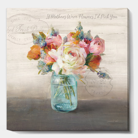 French Cottage Bouquet II Mothers - Cottage Canvas Art
